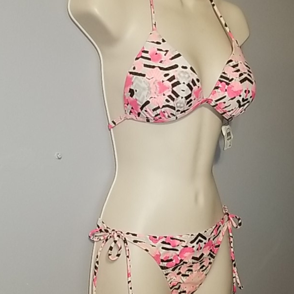 >OP> 2-Piece Pushup Halter, Side Tie String Bikini - Picture 8 of 15
